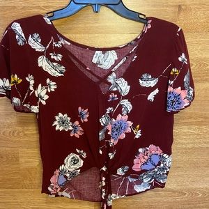 Short flower blouse